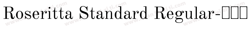 Roseritta Standard Regular字体转换